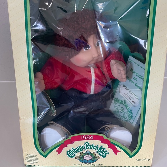 Other - 1984 Vintage Cabbage Patch Doll Coleco Merrill Jed Red Hair Brown Eyes